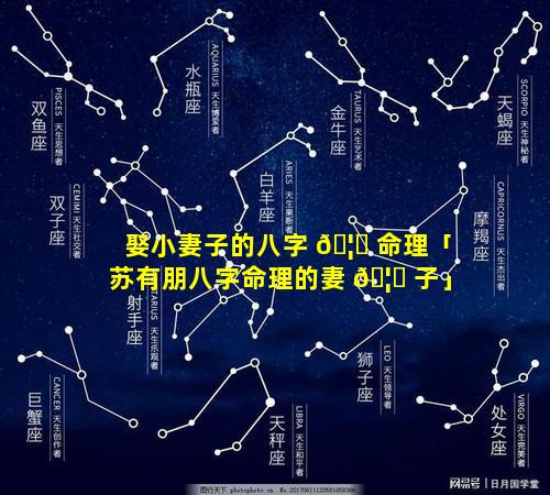 娶小妻子的八字 🦉 命理「苏有朋八字命理的妻 🦄 子」